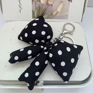 Polka Dot Bow BagCharm•Keychain